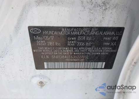 2018 Hyundai Elantra Sel from USA, damaged, VIN 5NPD84LF6JH227912